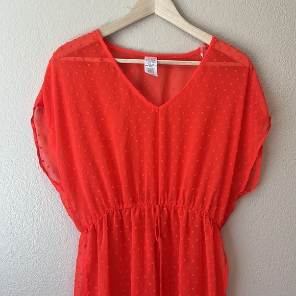 Time and Tru Swim Cover Up Orange Size Medium - Picture 7 of 8